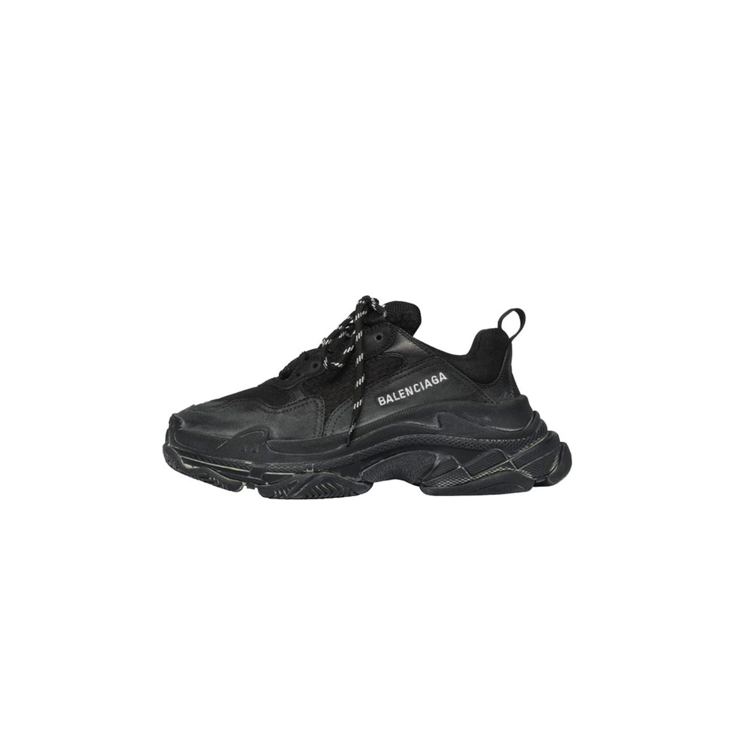 BALENCIAGA TRIPLE S DISTRESSED BLACK 531388W09O11000